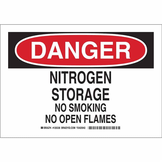 126340 B401 10X14 BLK/RED/WHT DANGER NI
