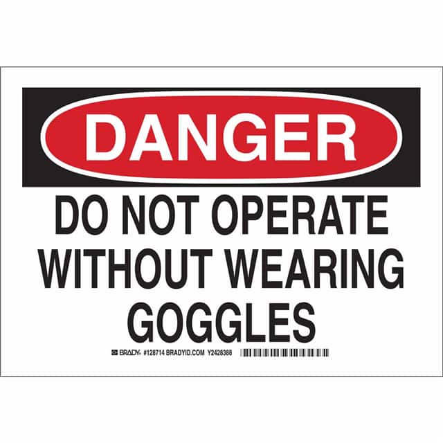 128715 B555 10X14 BLK/RED/WHT DANGER DO