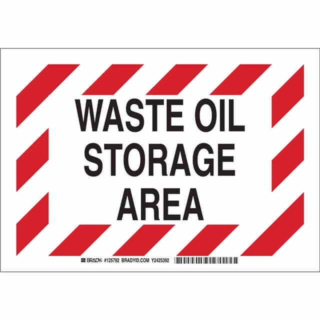 125791 B401 7X10 BLK/RED/WHT WASTE OIL