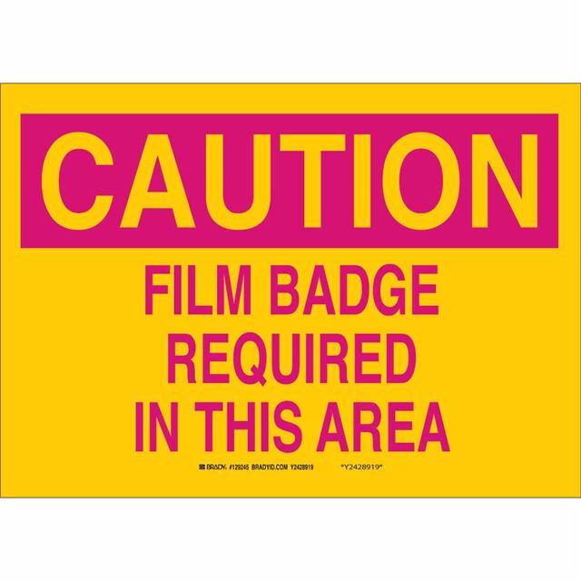 129240 B555 7X10 MAG/YEL CAUTION FILM B