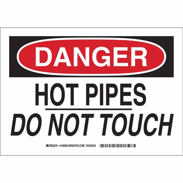 126905 B302 10X14 BLK/RED/WHT DANGER HO