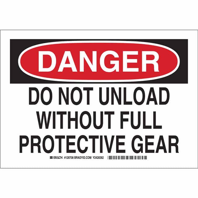 128706 B555 7X10 BLK/RED/WHT DANGER DO