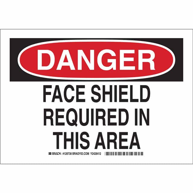 128740 B401 10X14 BLK/RD/WHT DANGER FAC