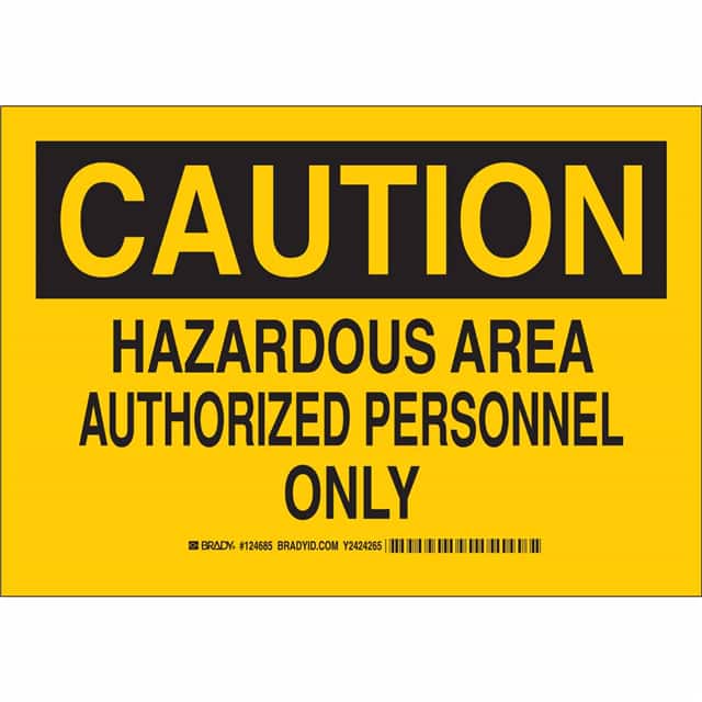 124686 B555 10X14 BLK/YEL CAUTION HAZAR