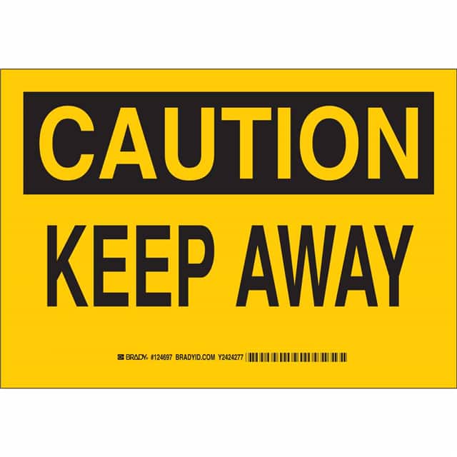 124699 B401 10X14 BLK/YEL CAUTION KEEP