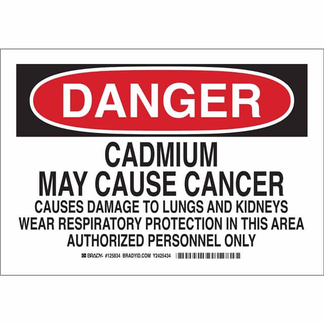 125832 B555 7X10 BLK/RD/WHT DANGER CADM