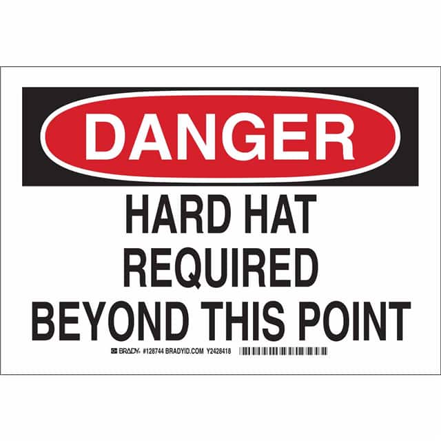 128746 B401 10X14 BLK/RED/WHT DANGER HA