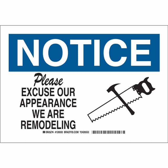 126935 B302 10X14 BLK/BLU/WHT NOTICE PL