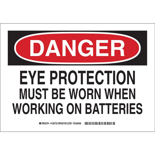 128732 B302 7X10 BLK/RED/WHT DANGER EYE