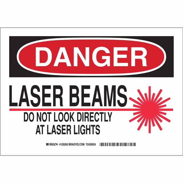 129260 B302 7X10 BLK/RD/WHT DANGER LASE