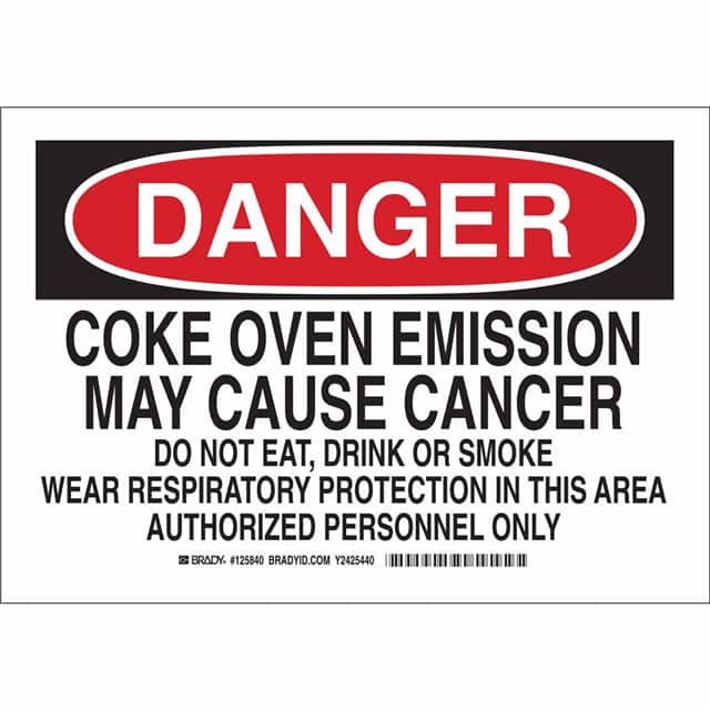 125840 B302 7X10 BLK/RED/WHT DANGER COK