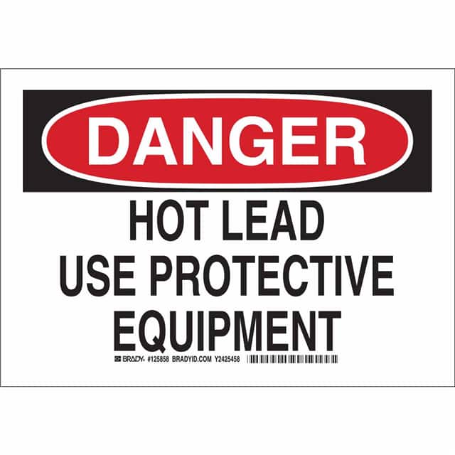 125860 B401 10X14 BLK/RED/WHT DANGER HO