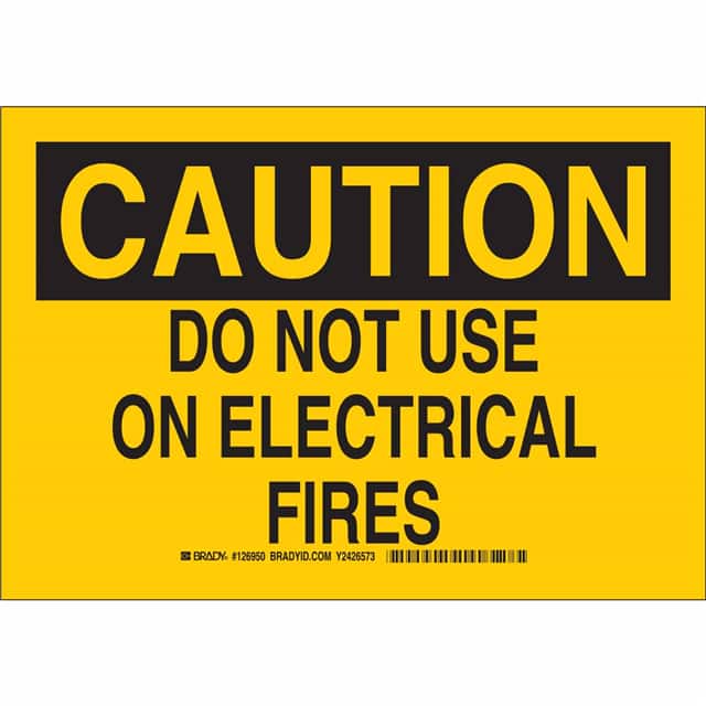 126948 B555 7X10 BLK/YEL CAUTION DO NOT