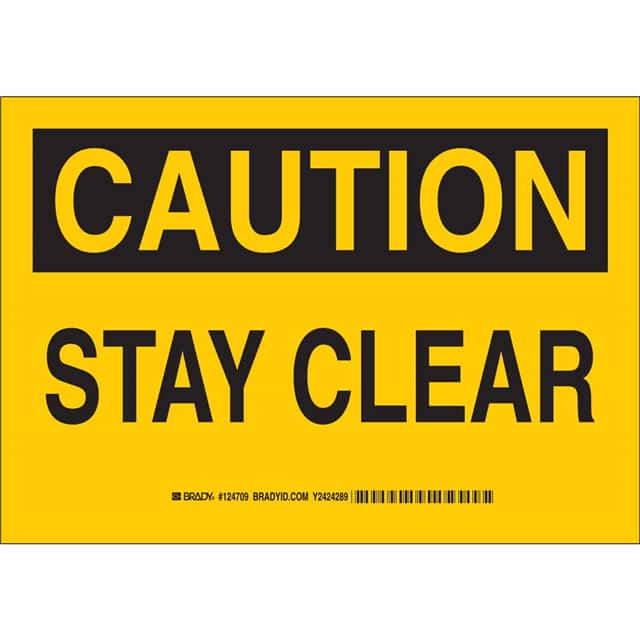 124711 B401 10X14 BLK/YEL CAUTION STAY