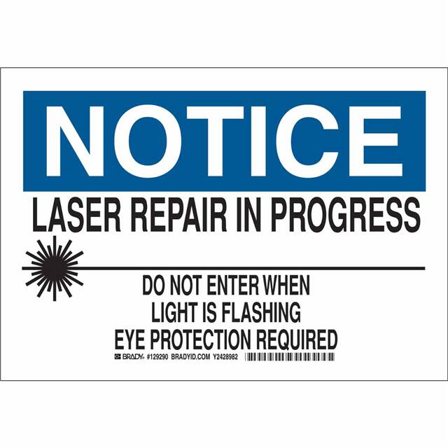 129291 B555 10X14 BLK/BLU/WHT NOTICE LA