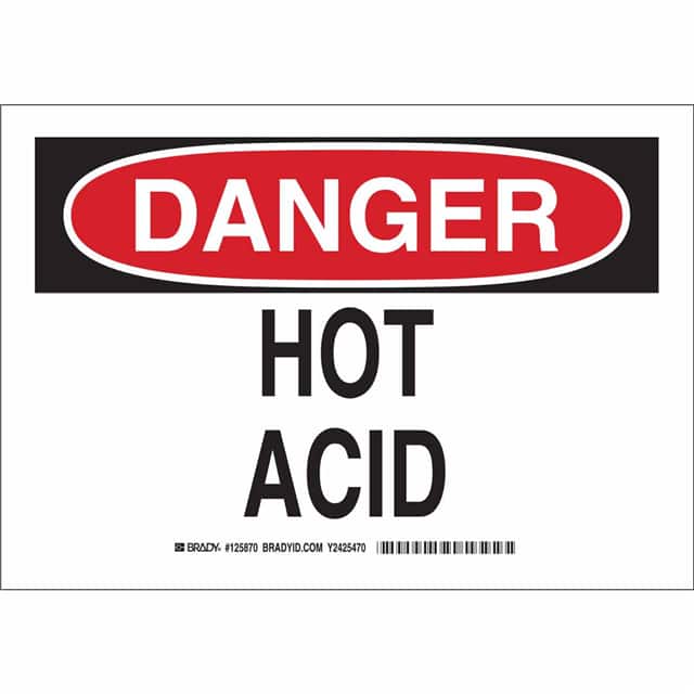 125872 B401 10X14 BLK/RED/WHT DANGER HO