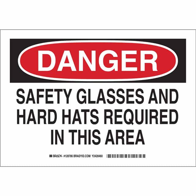 128786 B302 7X10 BLK/RED/WHT DANGER SAF