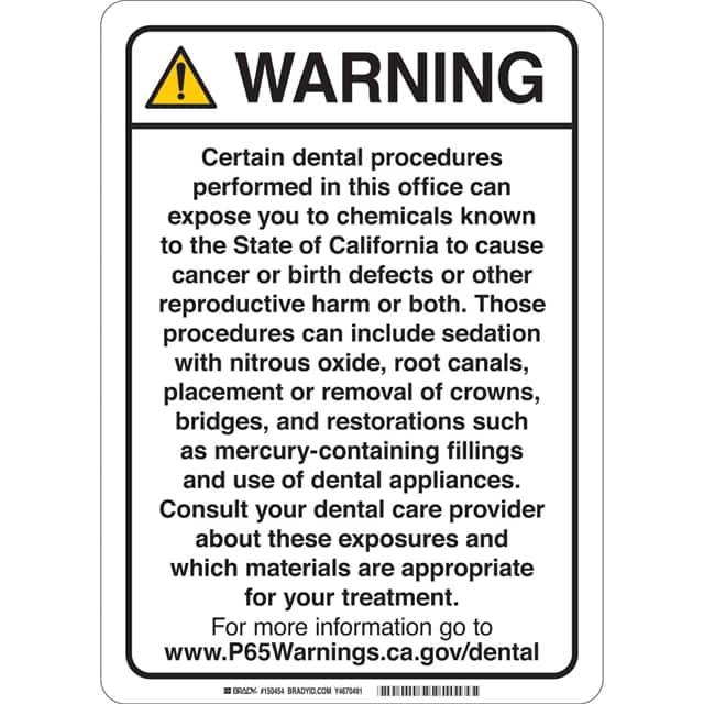 150454 B401,14 X 10, DENTAL, PROP65