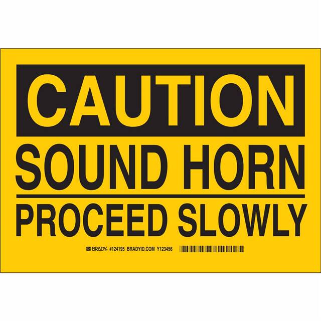 124198 B302 10X14 BLK/YEL CAUTION SOUND