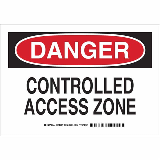 124747 B401 10X14 BLK/RD/WHT DANGER CON