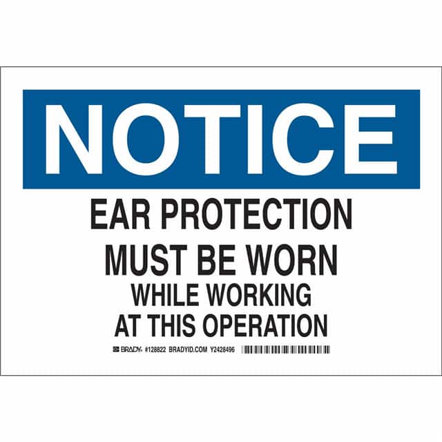 128824 B401 10X14 BLK/BLU/WHT NOTICE EA