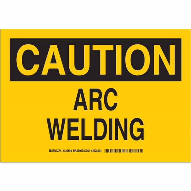 125897 B302 10X14 BLK/YEL CAUTION ARC W