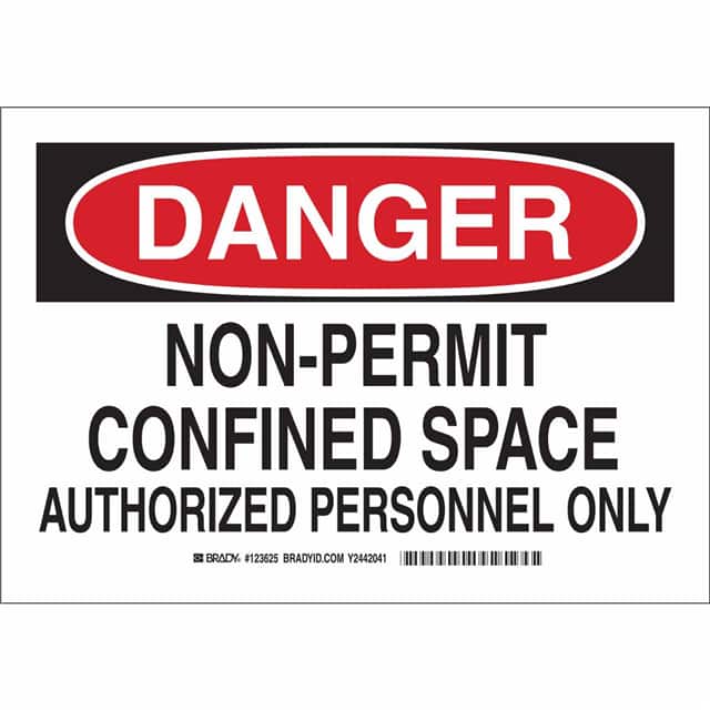 123626 B555 10X14 BLK/RED/WHT DANGER NO