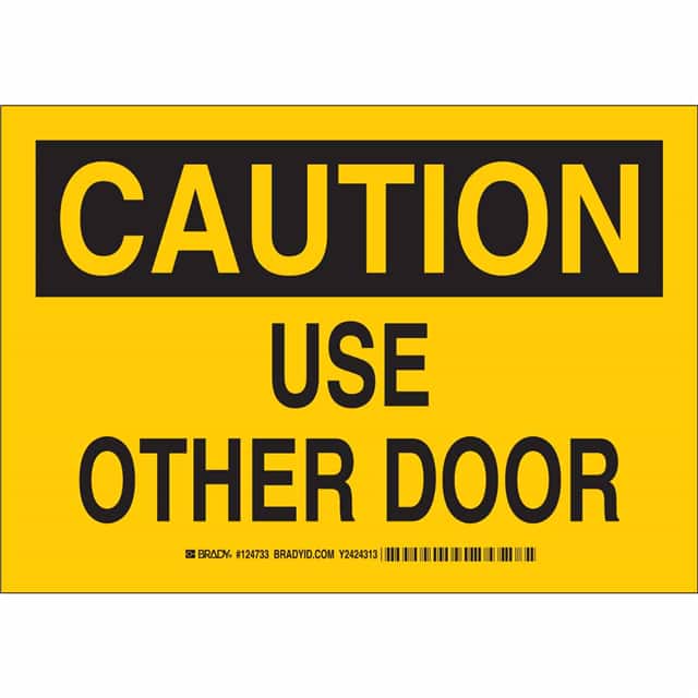 124731 B555 7X10 BLK/YEL CAUTION USE OT