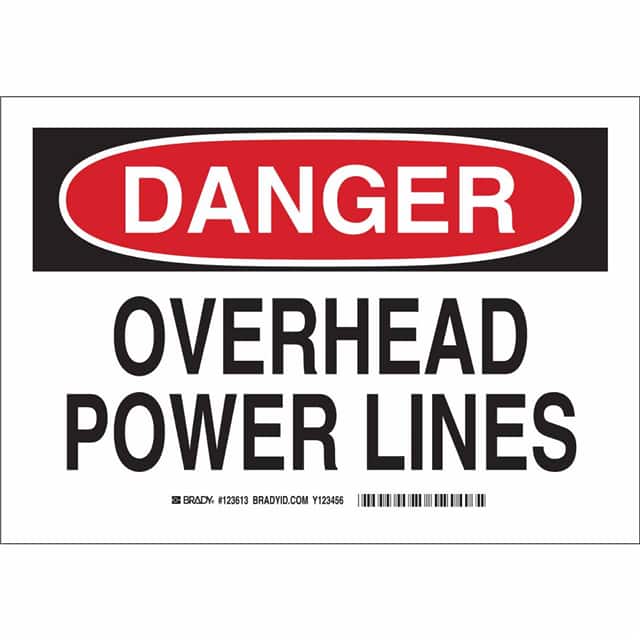123614 B555 10X14 BLK/RED/WHT DANGER OV