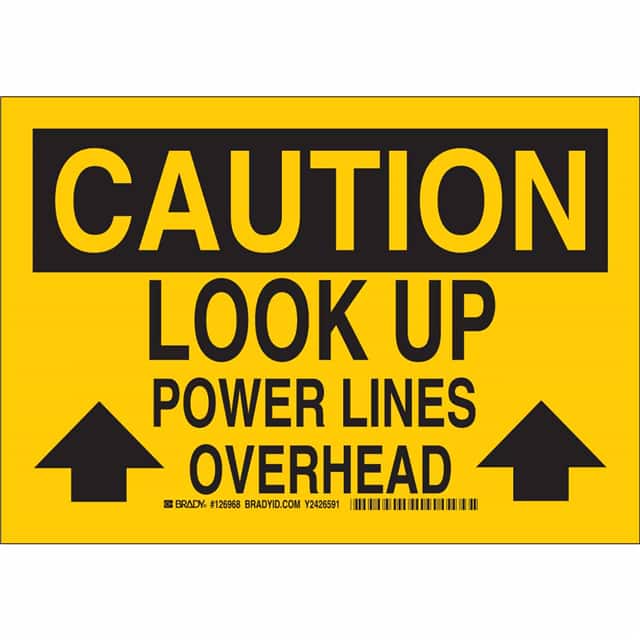 126971 B302 10X14 BLK/YELL CAUTION LOOK