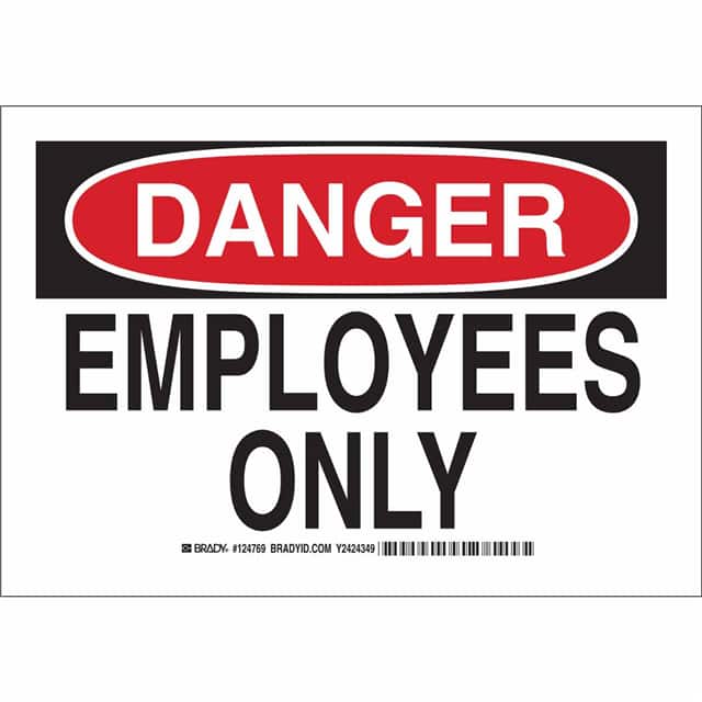 124767 B555 7X10 BLK/RD/WHT DANGER EMPL