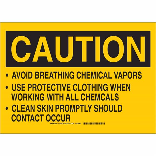 125901 B555 10X14 BLK/YEL CAUTION AVOID
