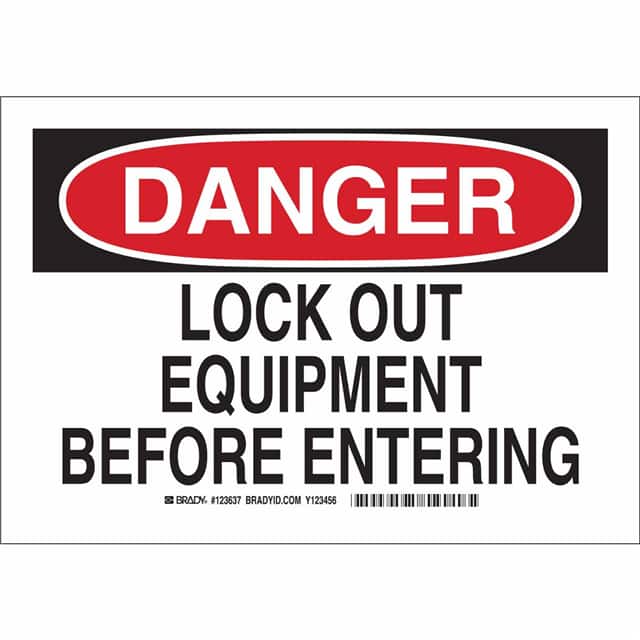123640 B302 10X14 BLK/RED/WHT DANGER LO