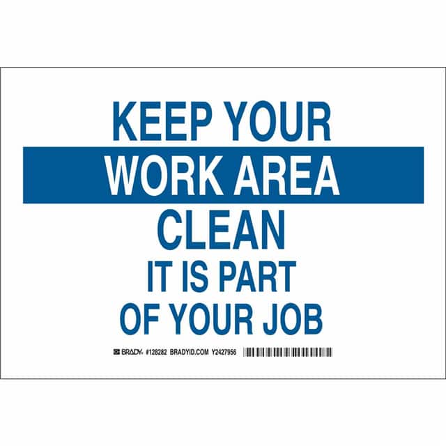 128283 B555 10X14 BLU/WHT KEEP YOUR WOR