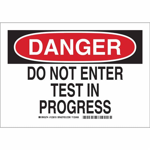 123622 B302 10X14 BLK/RED/WHT DANGER DO