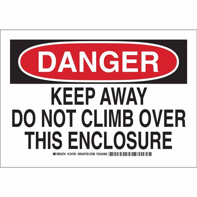 124780 B401 7X10 BLK/RD/WHT DANGER KEEP