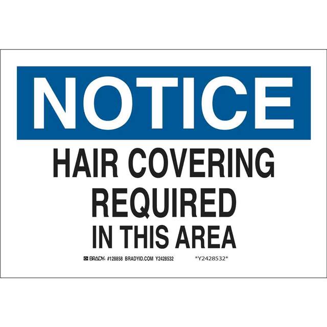 128860 B401 10X14 BLK/BLU/WHT NOTICE HA