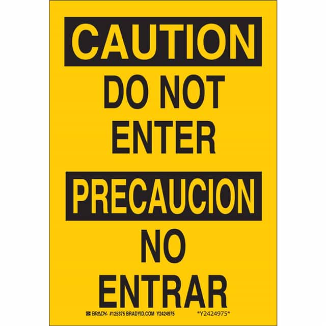 125374 B401 10X7 BLK/YEL BILING/CAUTION