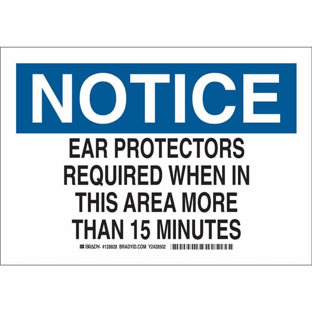 128829 B555 10X14 BLK/BLU/WHT NOTICE EA