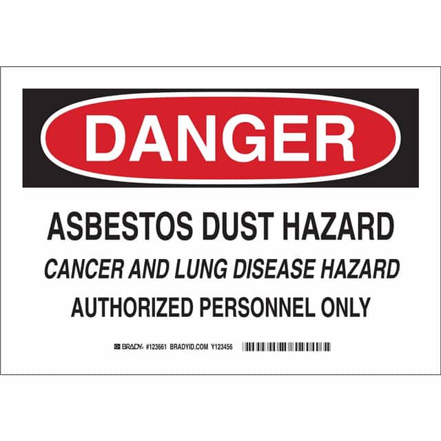 123660 B401 7X10 BLK/RED/WHT DANGER ASB