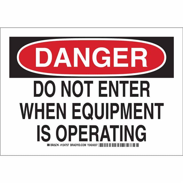 124760 B302 10X14 BLK/RD/WHT DANGER DO