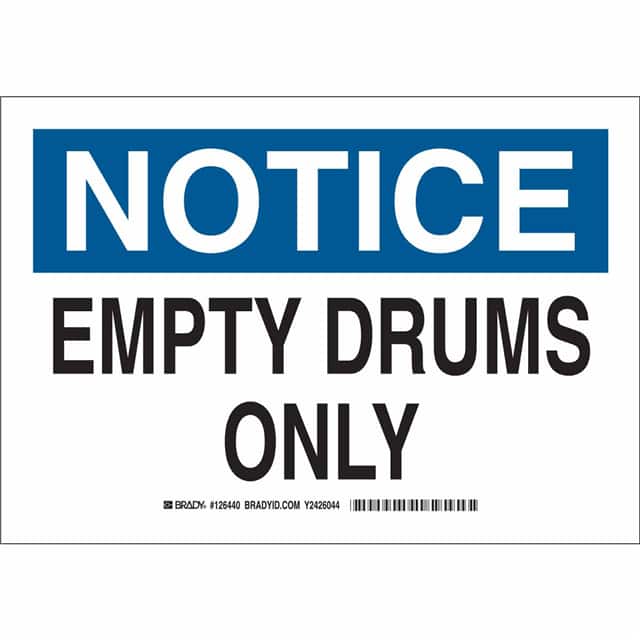126439 B401 7X10 BLK/BLU/WHT NOTICE EMP