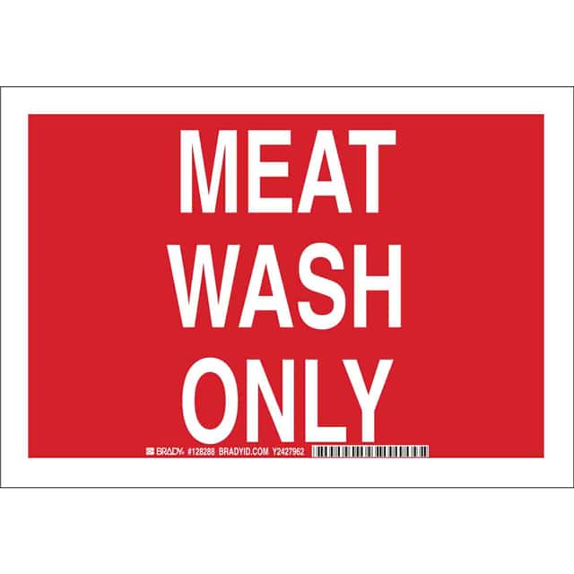 128287 B401 7X10 WHT/RED MEAT WASH ONLY