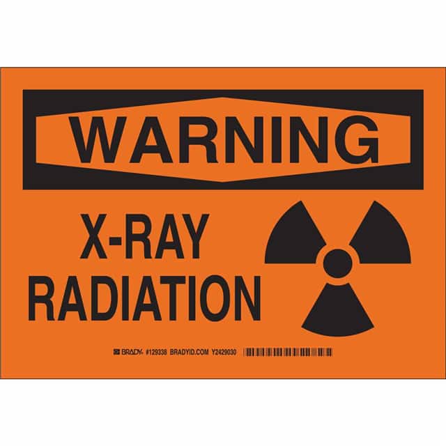 129336 B555 7X10 BLK/ORG WARNING X-RAY