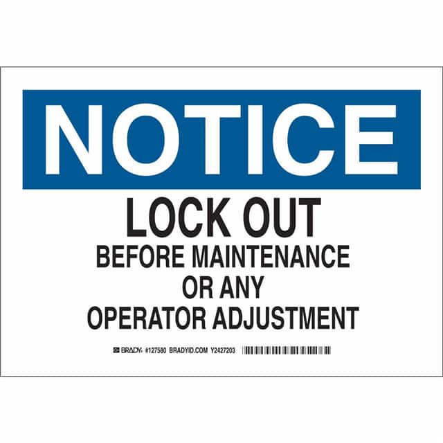 127582 B401 10X14 BLK/BLU/WHT NOTICE LO