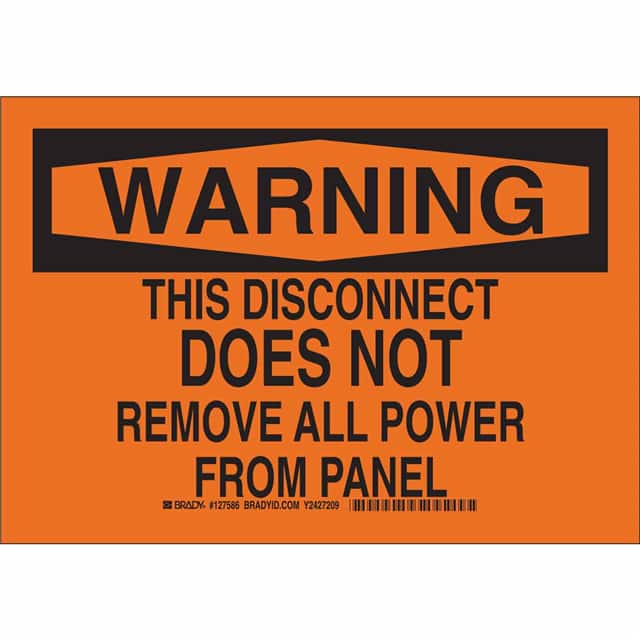 127588 B401 10X14 BLK/ORG WARNING THIS