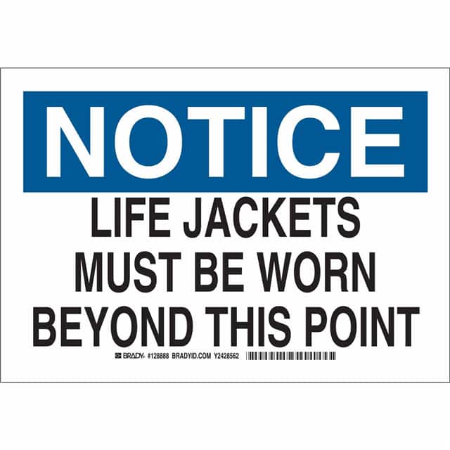 128890 B401 10X14 BLK/BLU/WHT NOTICE LI