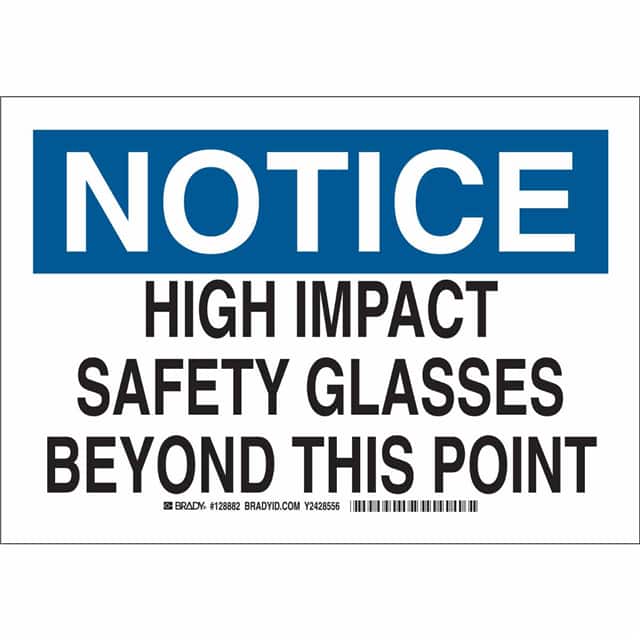 128884 B401 10X14 BLK/BLU/WHT NOTICE HI