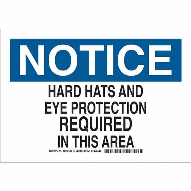 128871 B555 10X14 BLK/BLU/WHT NOTICE HA