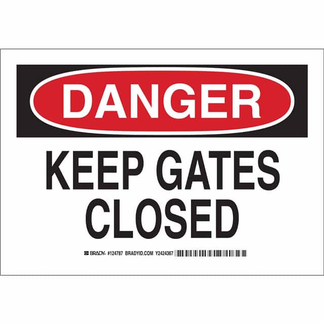 124788 B555 10X14 BLK/RD/WHT DANGER KEE